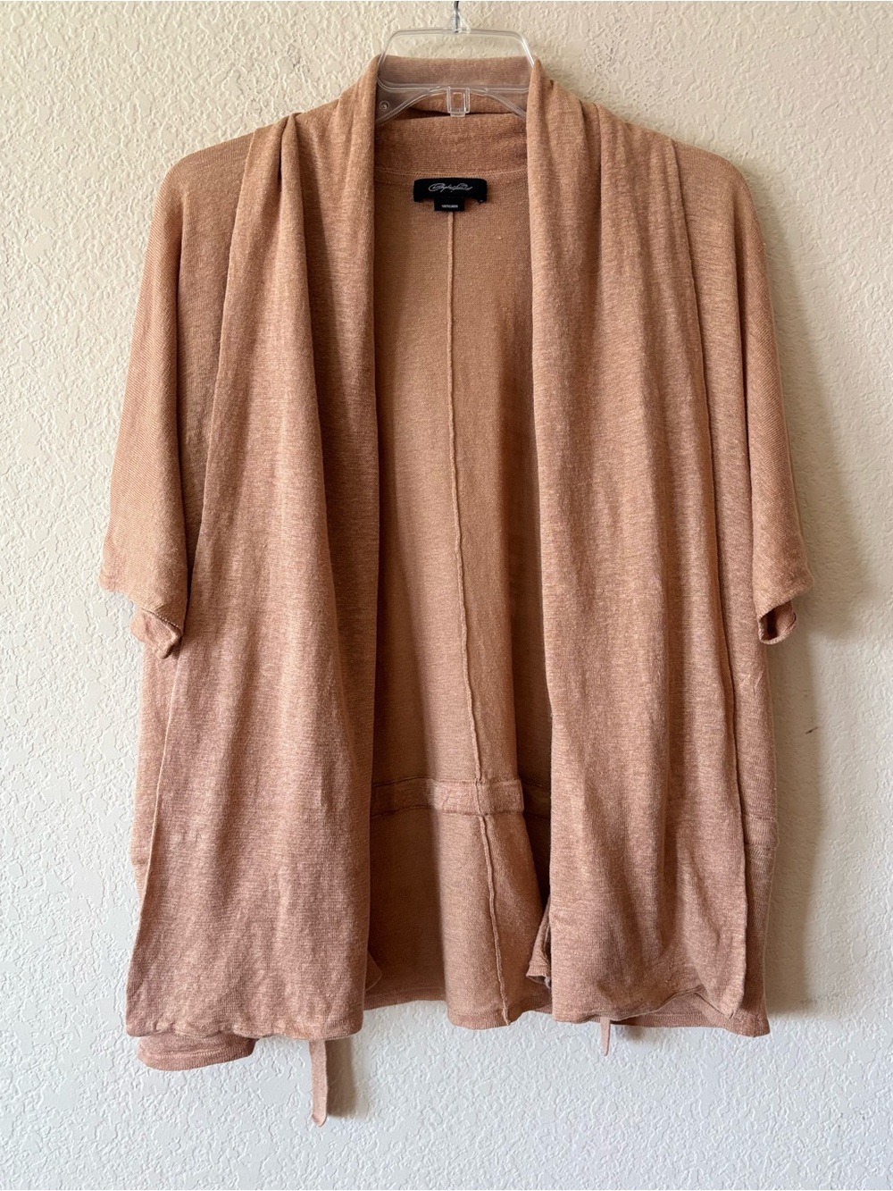 Christopher‎ Fischer 100% Linen Open Front Short Kimono Cardigan Sweater L